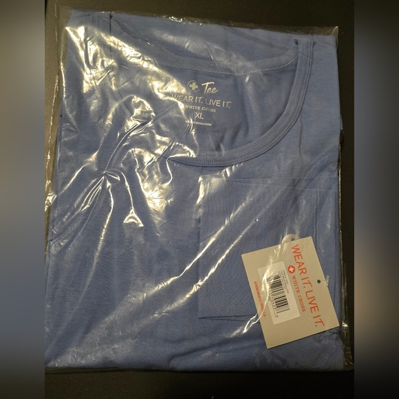 NEW WHITE CROSS Fit Long Sleeve Crew Neck shirt -UNDERSCRUBS - Picture 2 of 2